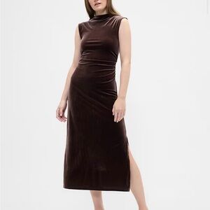 GAP Velvet Brown Sleeveless Maxi Dress M